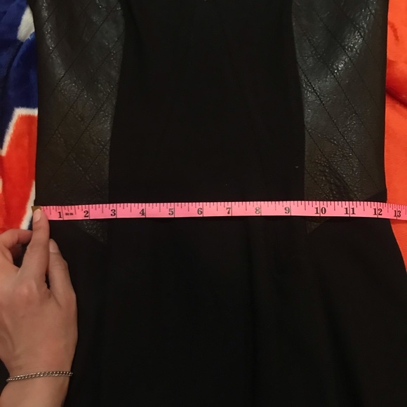 NWT Helmut Lang black dress with leather inserts 0 - Picture 8 of 10